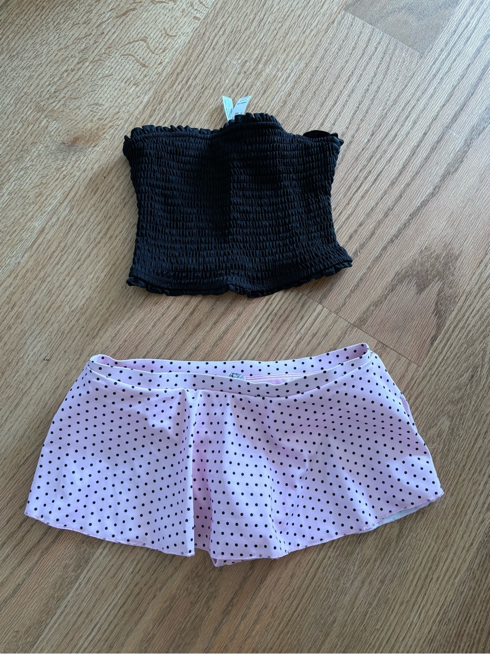 Frankies bikinis Pink Polka Dot Two-Piece Set